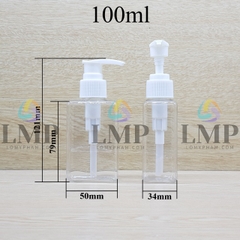 Chai lotion vuông vòi van sọc