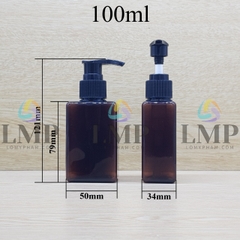 Chai lotion vuông vòi van sọc