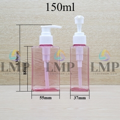 Chai lotion vuông vòi van sọc