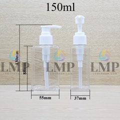 Chai lotion vuông vòi van sọc