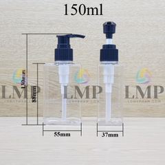 Chai lotion vuông vòi van sọc