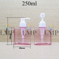 Chai lotion vuông vòi van sọc