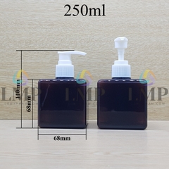 Chai lotion vuông vòi van sọc