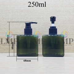 Chai lotion vuông vòi van sọc