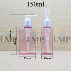 Chai lotion vuông vòi van xi 1 viền