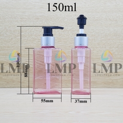 Chai lotion vuông vòi van xi 1 viền