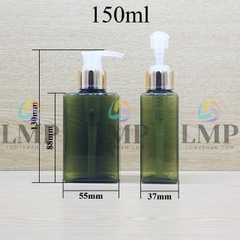Chai lotion vuông vòi van xi 1 viền
