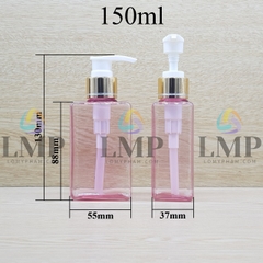 Chai lotion vuông vòi van xi 1 viền