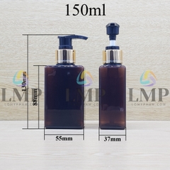 Chai lotion vuông vòi van xi 1 viền