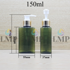 Chai lotion vuông vòi van xi 1 viền
