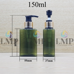 Chai lotion vuông vòi van xi 1 viền