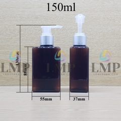 Chai lotion vuông vòi van xi 1 viền