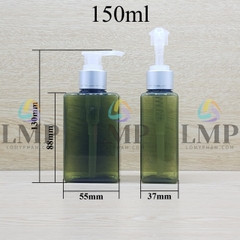 Chai lotion vuông vòi van xi 1 viền