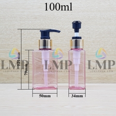 Chai lotion vuông vòi van xi 1 viền