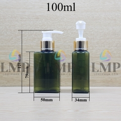 Chai lotion vuông vòi van xi 1 viền