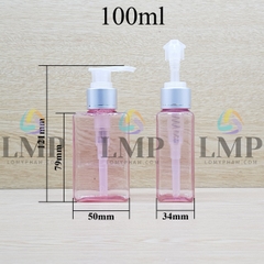 Chai lotion vuông vòi van xi 1 viền