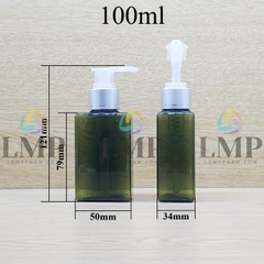 Chai lotion vuông vòi van xi 1 viền