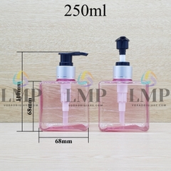 Chai lotion vuông vòi van xi 1 viền