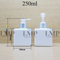 Chai lotion vuông vòi van xi 1 viền