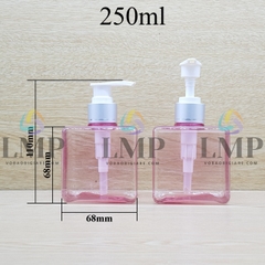 Chai lotion vuông vòi van xi 1 viền