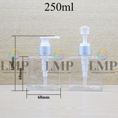 Chai lotion vuông vòi van xi 1 viền