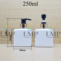 Chai lotion vuông vòi van xi 1 viền