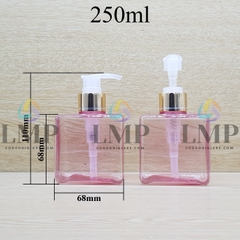 Chai lotion vuông vòi van xi 1 viền