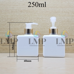 Chai lotion vuông vòi van xi 1 viền