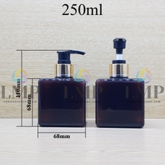 Chai lotion vuông vòi van xi 1 viền