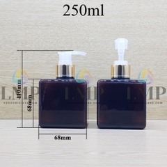 Chai lotion vuông vòi van xi 1 viền