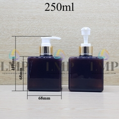 Chai lotion vuông vòi van xi 1 viền