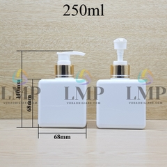 Chai lotion vuông vòi van xi 1 viền
