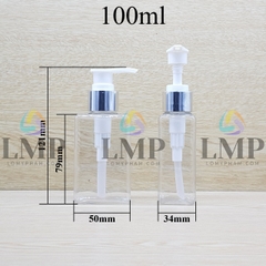 Chai lotion vuông vòi van xi KO viền