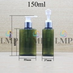 Chai lotion vuông vòi van xi KO viền
