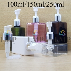 Chai lotion vuông vòi van xi KO viền