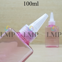 Chai lotion vuông nắp nhọn sọc