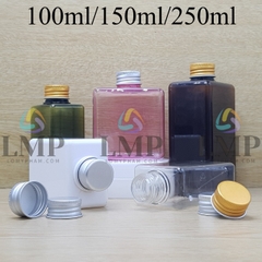 Chai lotion vuông nắp nhôm cuốn biên