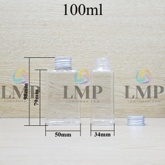 Chai lotion vuông nắp nhôm cuốn biên