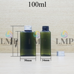 Chai lotion vuông nắp nhôm cuốn biên