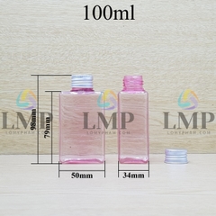 Chai lotion vuông nắp nhôm cuốn biên