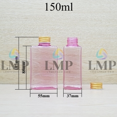 Chai lotion vuông nắp nhôm cuốn biên