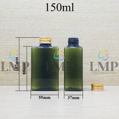 Chai lotion vuông nắp nhôm cuốn biên