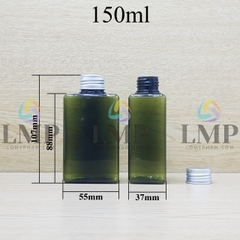 Chai lotion vuông nắp nhôm cuốn biên