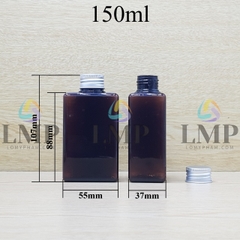 Chai lotion vuông nắp nhôm cuốn biên