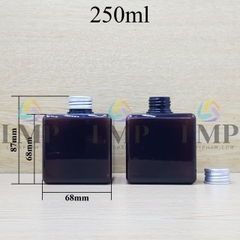 Chai lotion vuông nắp nhôm cuốn biên