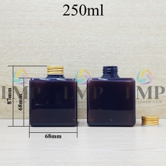 Chai lotion vuông nắp nhôm cuốn biên