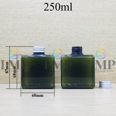 Chai lotion vuông nắp nhôm cuốn biên