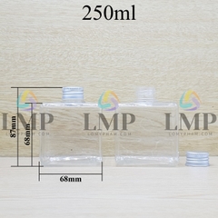 Chai lotion vuông nắp nhôm cuốn biên