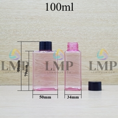 Chai lotion vuông nắp vặn trơn