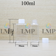 Chai lotion vuông nắp vặn trơn